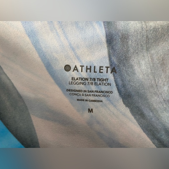 Athleta Women's Elation 7/8 Tight NWT Size Medium Color Vibrance Snowfall Blue - Picture 6 of 9